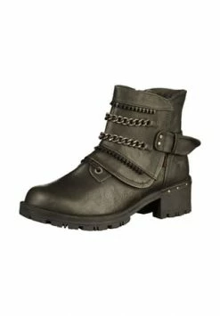 MUSTANG® Lederimitat Stiefelette Graphit