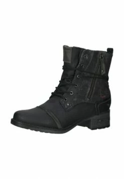 MUSTANG® Lederimitat Stiefelette Schwarz