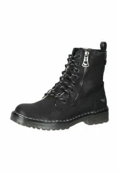 MUSTANG® Lederimitat Stiefelette Schwarz