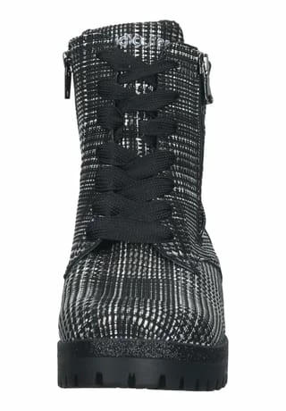 Waldläufer® Leder Stiefelette Weiß/ Schwarz 5 Waldläufer® Leder Stiefelette Weiß/ Schwarz – Bild 3