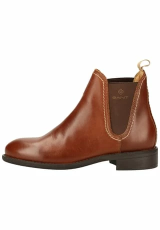 GANT Leder Stiefelette Cognac 4 GANT Leder Stiefelette Cognac – Bild 2