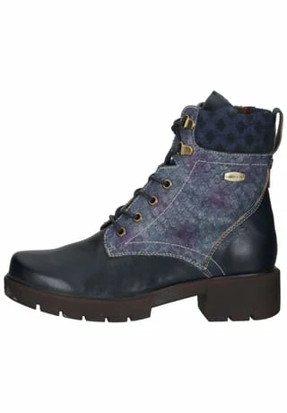 LAURA VITA® Leder/Textil Stiefelette Blau 4 LAURA VITA® Leder/Textil Stiefelette Blau – Bild 2
