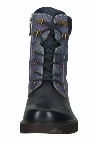 LAURA VITA® Leder/Textil Stiefelette Blau 5 LAURA VITA® Leder/Textil Stiefelette Blau – Bild 3