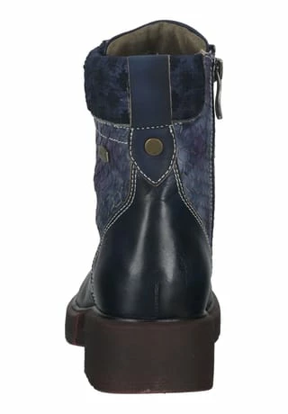 LAURA VITA® Leder/Textil Stiefelette Blau 7 LAURA VITA® Leder/Textil Stiefelette Blau – Bild 5