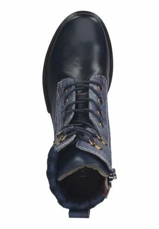 LAURA VITA® Leder/Textil Stiefelette Blau 8 LAURA VITA® Leder/Textil Stiefelette Blau – Bild 6