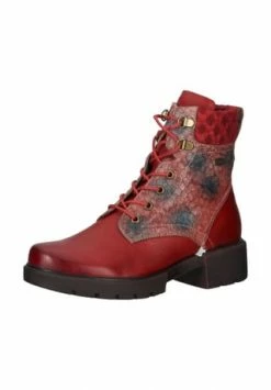 LAURA VITA® Leder/Textil Stiefelette Rot