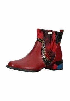LAURA VITA® Leder/Textil Stiefelette Rot