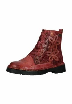 LAURA VITA® Leder/Textil Stiefelette Rot