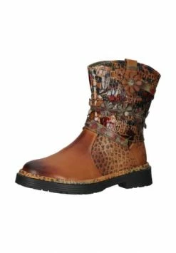 LAURA VITA® Leder/Textil Stiefelette Cafe