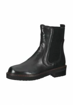 EVERYBODY Leder Stiefelette Schwarz