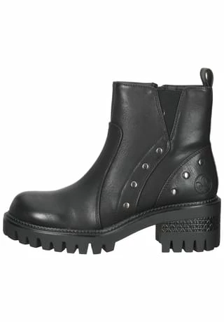Rieker Lederimitat Stiefelette Schwarz 4 Rieker Lederimitat Stiefelette Schwarz – Bild 2