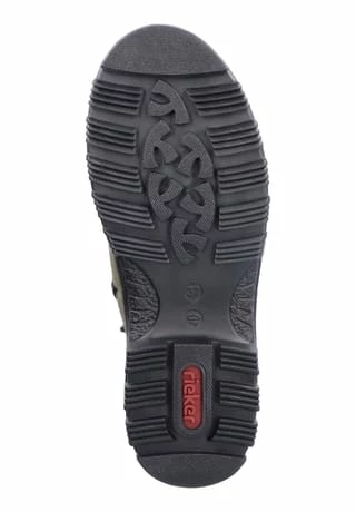 Rieker Lederimitat Stiefelette Grün/ Schwarz 9 Rieker Lederimitat Stiefelette Grün/ Schwarz – Bild 7