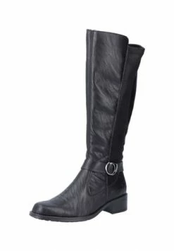 Rieker Lederimitat Stiefel Schwarz