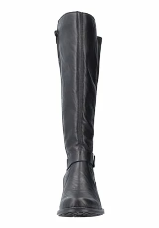 Rieker Lederimitat Stiefel Schwarz 5 Rieker Lederimitat Stiefel Schwarz – Bild 3