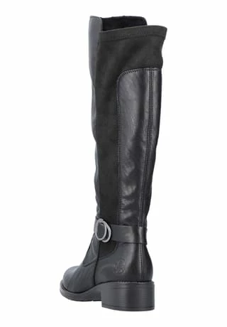 Rieker Lederimitat Stiefel Schwarz 7 Rieker Lederimitat Stiefel Schwarz – Bild 5