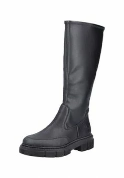 Rieker Lederimitat/Textil Stiefel Schwarz