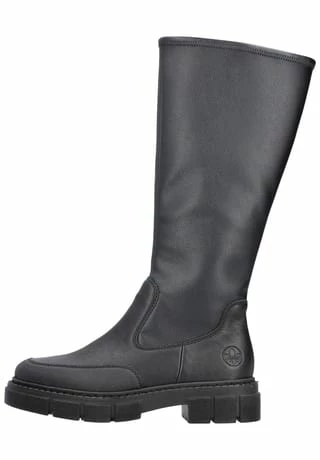 Rieker Lederimitat/Textil Stiefel Schwarz 4 Rieker Lederimitat/Textil Stiefel Schwarz – Bild 2