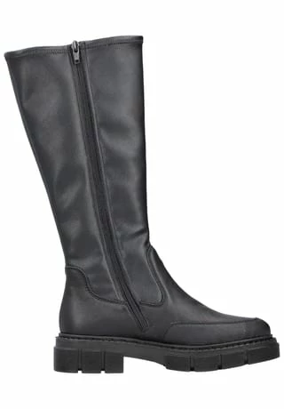 Rieker Lederimitat/Textil Stiefel Schwarz 6 Rieker Lederimitat/Textil Stiefel Schwarz – Bild 4