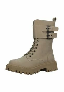 BULLBOXER Lederimitat Stiefelette Beige