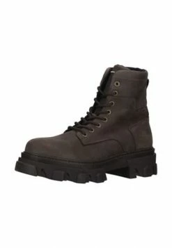 BULLBOXER Leder Stiefelette Dunkelbraun