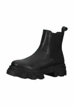 BULLBOXER Leder/Textil Stiefelette Schwarz