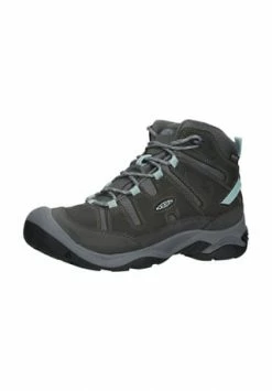 KEEN Leder/Textil Wanderschuhe Grau/ Blau