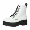BULLBOXER Lederimitat Stiefelette Weiß/ Schwarz -Gabor Shop unnamed file 449