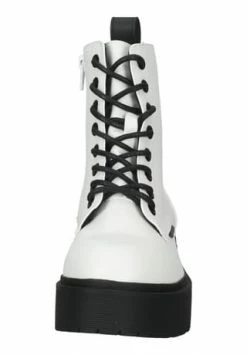 BULLBOXER Lederimitat Stiefelette Weiß/ Schwarz -Gabor Shop unnamed file 451