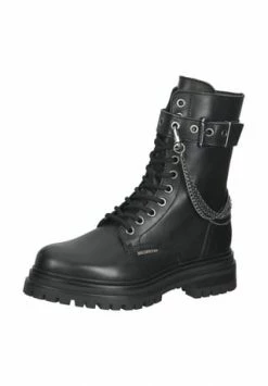 BULLBOXER Leder Stiefelette Schwarz